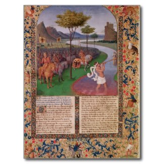 Julius Caesar Crossing the Rubicon, c.1470 Postcard