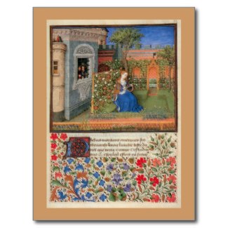 Maiden in the garden post cards